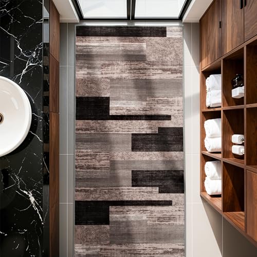 2x6 Washable Runner Rug for Hallway&Kitchen (Chocolate / 2' x 6' (Rectangular))