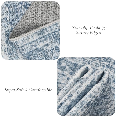 9x12 Area Rugs for Living Room Washable Rug Non (Blue / 9' x 12' (Rectangular))