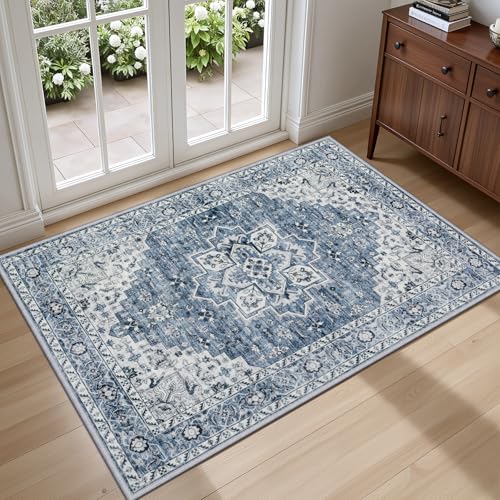2x3 Area Rugs Living Room (Blue / 2' x 3' (Rectangular))