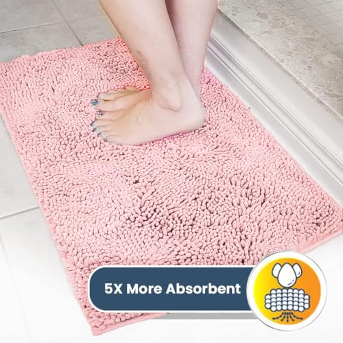 Super Water Absorbent Door Mat Indoor (Light Pink / 24" x 120")