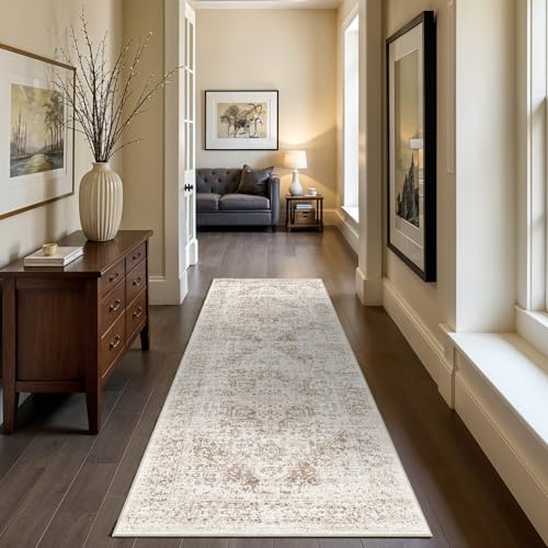 2x6 Washable Runner Rug (Ivory/Beige / 2' x 6' (Runner))