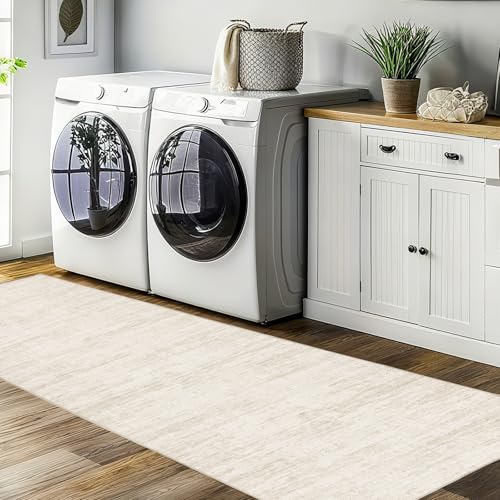 2.5x10 Washable Runner Rugs (Beige / 2'6" x 10' (Runner))