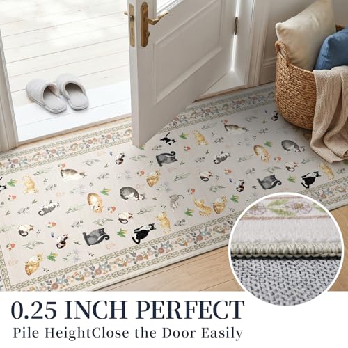 2'6"x8 Washable Kitchen Runners (Light Beige / 2'6" x 8' (Runner))