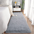 Soft 2x10 Runner Rug for Bedroom Living Room Plush Fluffy Rug (Grey / 2' x 10' (Runner))