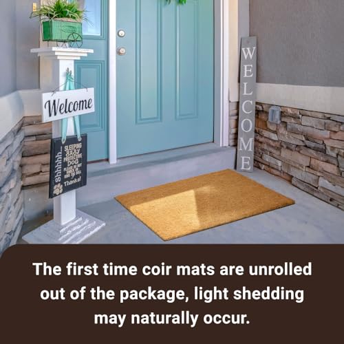Coco Coir Door Mat with Heavy Duty Backing (Plain - 1pack)