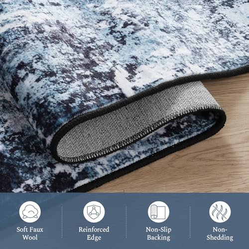 4x6 Area Rugs for Living Room (01-ocean Blue / 4' x 6' (Rectangular))