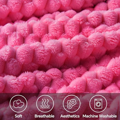 Hot Pink Twin Blanket for Couch (Hot Pink / Twin(60"x80"))