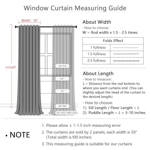White Curtains 80 Inch Length 2 Panels Set (50"W x 80"L (Pack of 2) / White)
