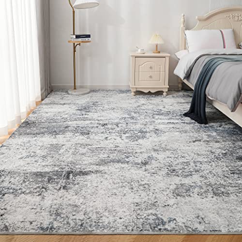 10x14 Area Rugs for Living Room Washable Dining Room Blue Grey (Blue/Grey / 10' x 14' (Rectangular))