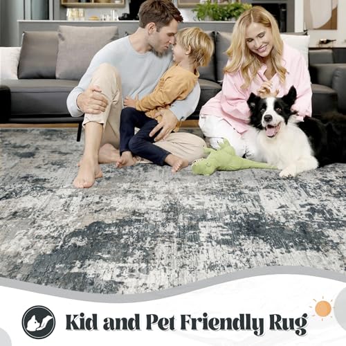 8x10 Area Rugs for Living Room (Grey White / 8' x 10' (Rectangular))