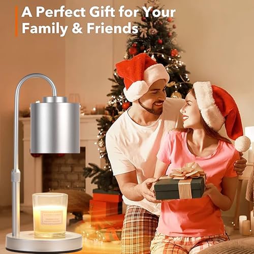 Dimmable Candle Warmer Lamp with Timer (Silver)