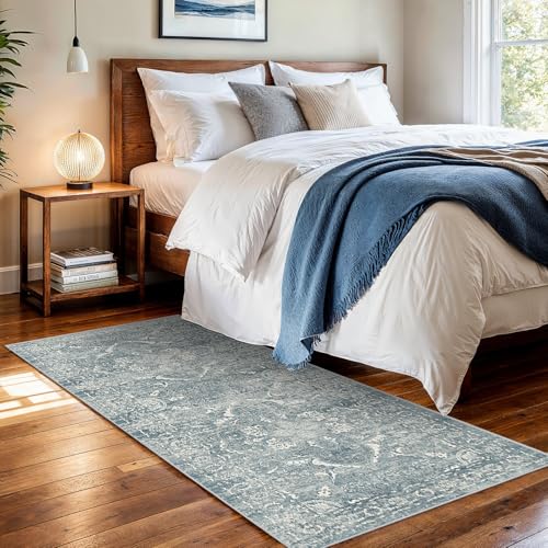 3x6 Washable Runner Rug (Blue / 3x6)