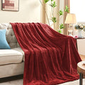 Red Fleece Twin Blanket (Burgundy / Twin/Twin XL-60x90 IN)
