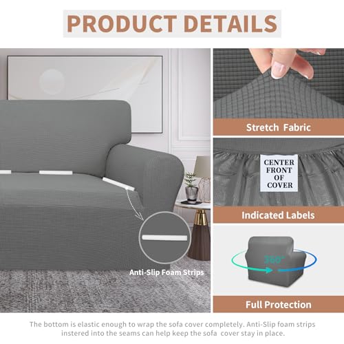 100% Waterproof Chair Couch Cover (Grey / Chair)