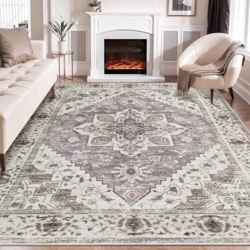 8x10 Washable Non Slip Boho Area Rug for Living Room (Earth Tone/Multi / 8' x 10' (Rectangular))
