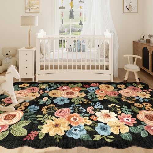 5x8 Washable Area Rug (Black (Big) / 5' x 8' (Rectangular))