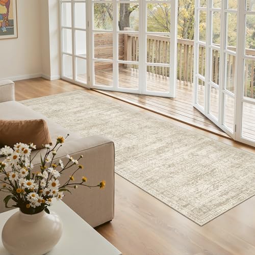 Runner Rug 2x5 Washable Non (Beige / 2' x 5' (Runner))