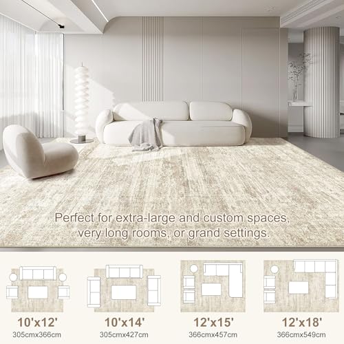 10x14 Washable Area Rug (Beige/Brown / 10' x 14' (Rectangular))