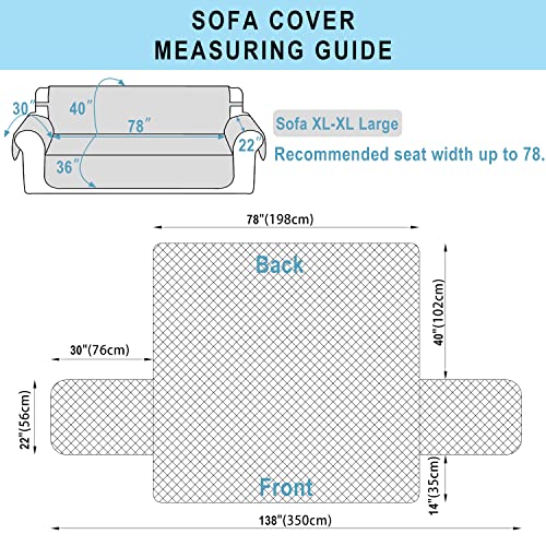 Oversized Sofa Cover for 3 Cushion (Huntergreen/Sage / Sofa Xl - Xl Large (78"))