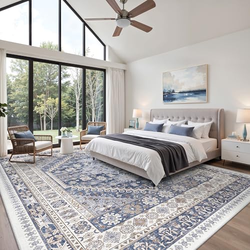 10x14 Area Rugs for Living Room (Blue/Beige / 10' x 14' (Rectangular))