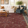 Oriental 8x10 Large Area Rugs for Living Room (8' x 10' (Rectangular) / Burgundy)