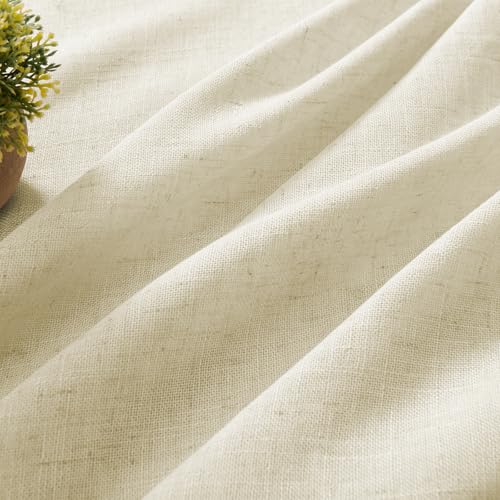 Linen Curtains 108 Inch Length 2 Panel Sets (Linen / 52"W x 108"L (Pack of 2))