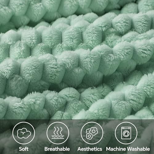 Mint Green Throw Blanket for Couch (Mint Green / Throw(50"x60"))