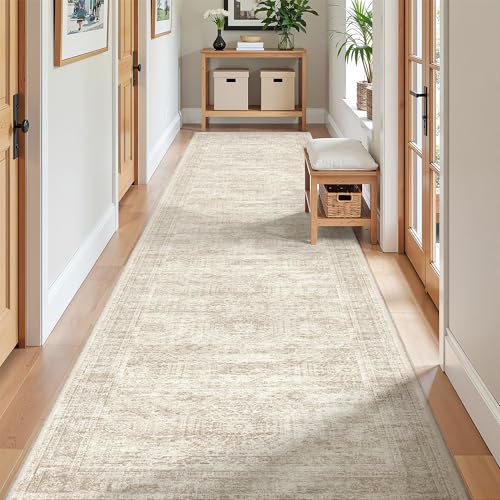 2'6 x 12' Runner Rug Non Slip (Beige/Ivory / 2'6" x 12' (Runner))