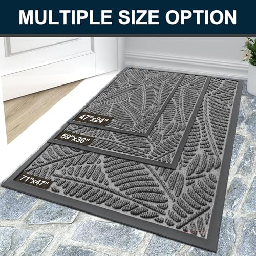 Waterproof Front Doormat (Dark Grey / 47" X 23")