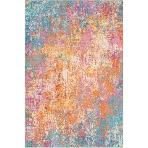 Washable 6'x9' Abstract Area Rug for Living Room Starlight (Starlight / 6' x 9' (Rectangular))