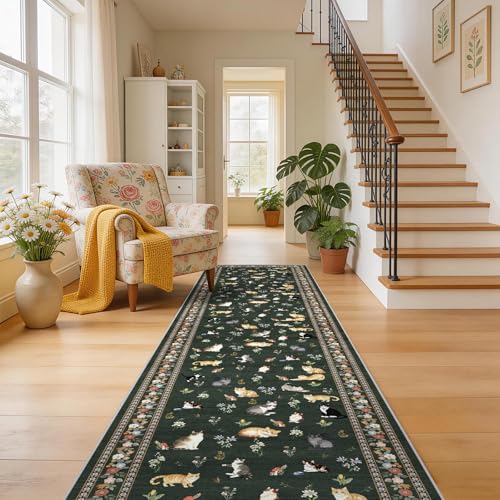 2x10 Washable Hallway Runner Rug (Sage Green / 2x10)