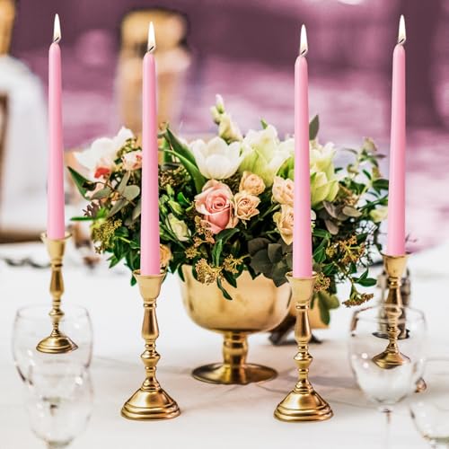 0.87×10 Inch Pink Taper Candles (Pink)