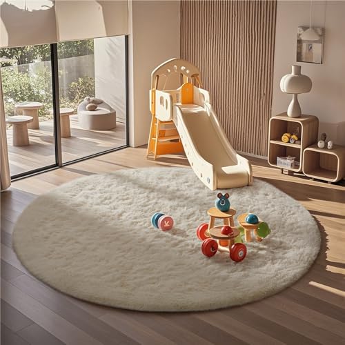 Round Rugs 6Ft Ivory Circle Area Rug (2- Ivory / 6' (Round))