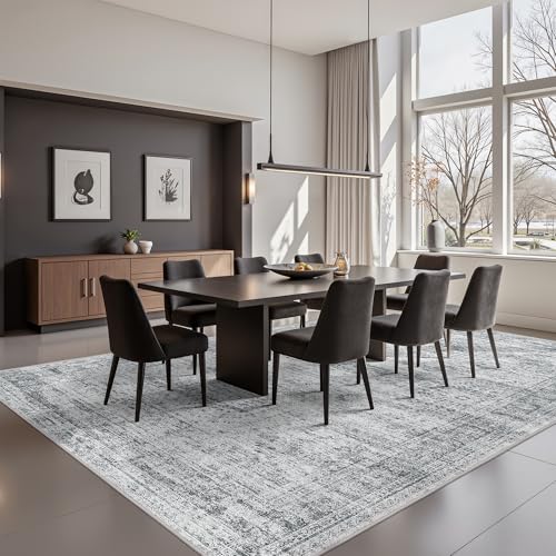 8x10 Area Rugs for Living Room (Grey/Ivory / 8' x 10' (Rectangular))