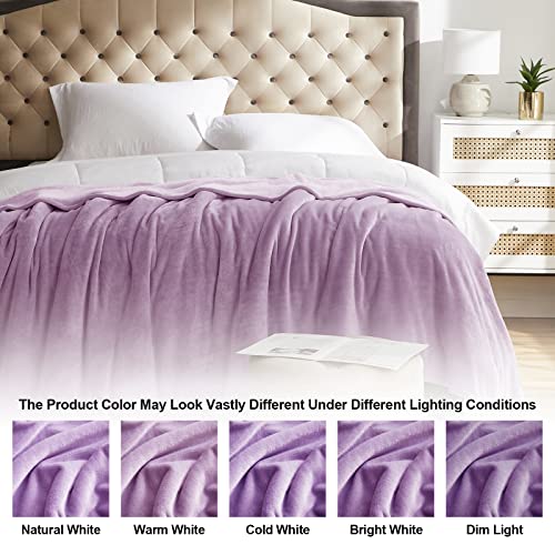 Fleece Blanket Twin Size Lilac Lightweight Super Soft Cozy Luxury Bed Blanket Microfiber (Lilac / Twin(60"x80"))