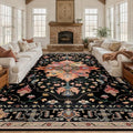 Washable Area Rug (Black/Colorful / 10' x 12' (Rectangular))