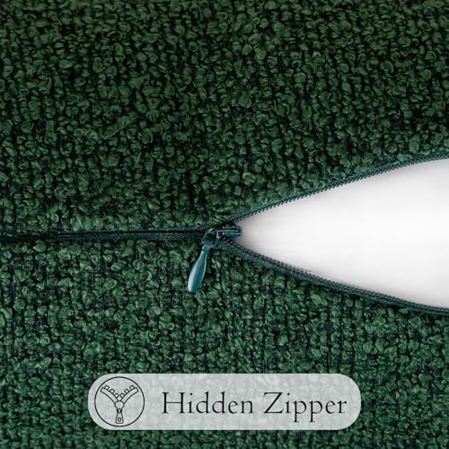 14x26 inch Boucle Lumbar Pillow Cover (Forest Elf / 26" x 14" (Pack of 1))