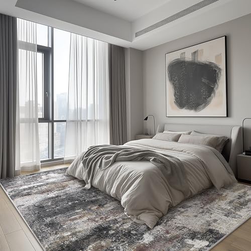 8x10 Area Rugs for Bedroom (Dark Grey / 8' x 10' (Rectangular))