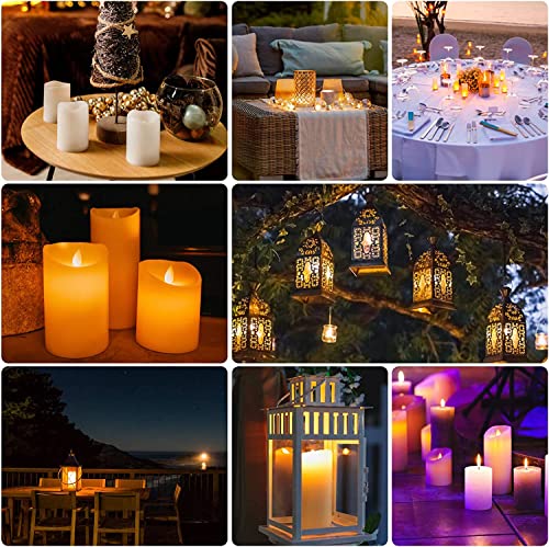 12 Pack Flameless Candles Battery Operated Waterproof Led Candles (12 Pack Ivory)