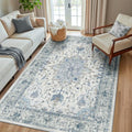 Washable Area Rug (Blue/White/Gray / 6' x 8' (Rectangular))