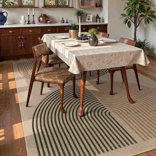 Modern Rainbow 8x10 Rug (8' x 10' (Rectangular) / Nature/Bi-color Rainbow)