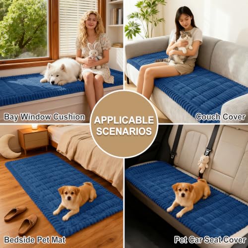 Couch Cover for Dogs (Navy Blue / 27.6"x82.7")