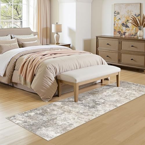 2x6 Washable Runner Rug for Hallway (Brown Grey / 2' x 6' (Runner))