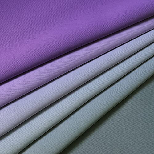 Ombre Purple and Grey Curtains for Bedroom (52"W x 63"L (Pack of 2) / Purple and Grey)