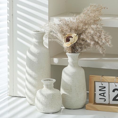 Ceramic Vase Set of 3 (011 - White)