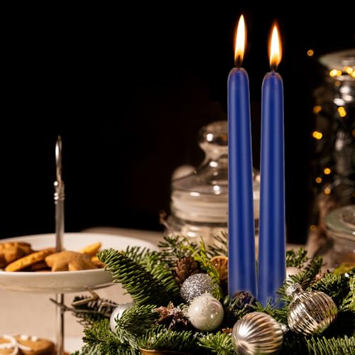 0.87×10 Inch Blue Taper Candles (Blue)