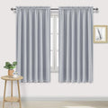 Wide Blackout Curtains for Living Room 70 x 72 Inch Long 2 Panels (Silver Grey / 70"W x 72"L (Pack of 2))