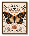 Framed Vintage Butterfly Wall Art (Butterfly-2 / 16"L x 24"W)