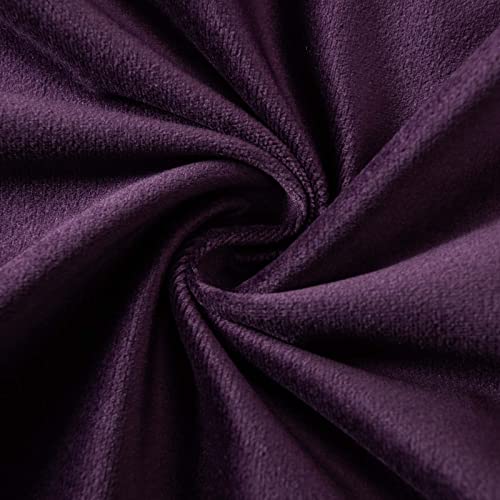 16x24 Lumbar Velvet Throw Pillow Covers Set of 2 (Eggplant Purple / 24" x 16" (Pack of 2))