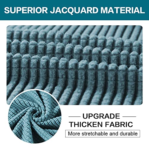 3 Piece Sofa Covers for 2 Cushion Couch Sofa Slipcover Soft Couch Cover for Dogs (Sofa (2 Cushion) / Storm Blue)